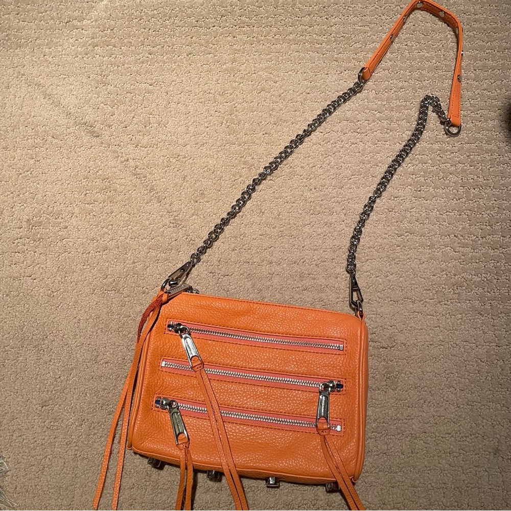 Rebecca Minkoff Mini 5 Zip Cross-body Bag, Orange - Picture 3 of 13